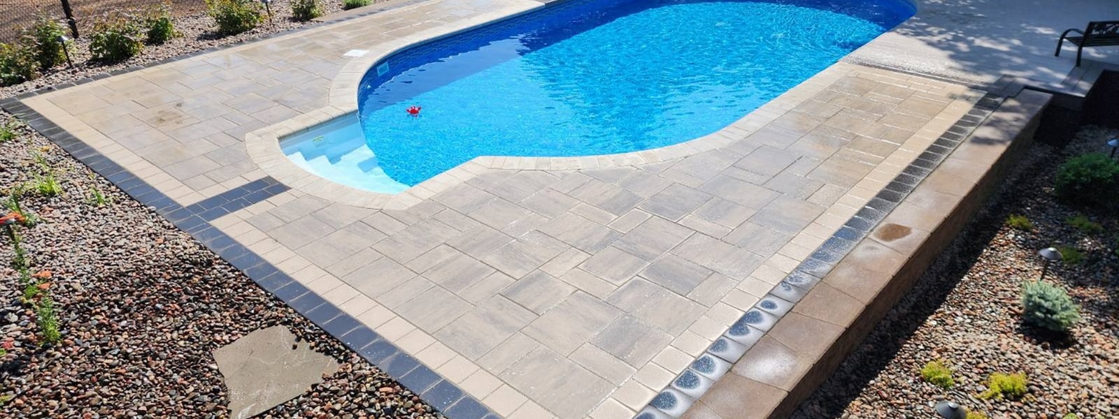 Multi-Tier Pool Deck Build & Irrigation Installation Project in Andover, MN