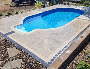 Multi-Tier Pool Deck Build & Irrigation Installation Project in Andover, MN