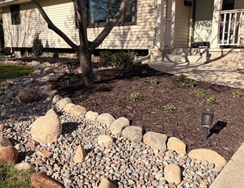 Anoka, MN Creek Bed Drainage & Landscape Installation Project