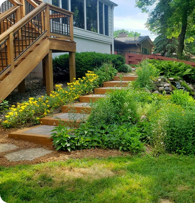 Landscaping Gardening Steps